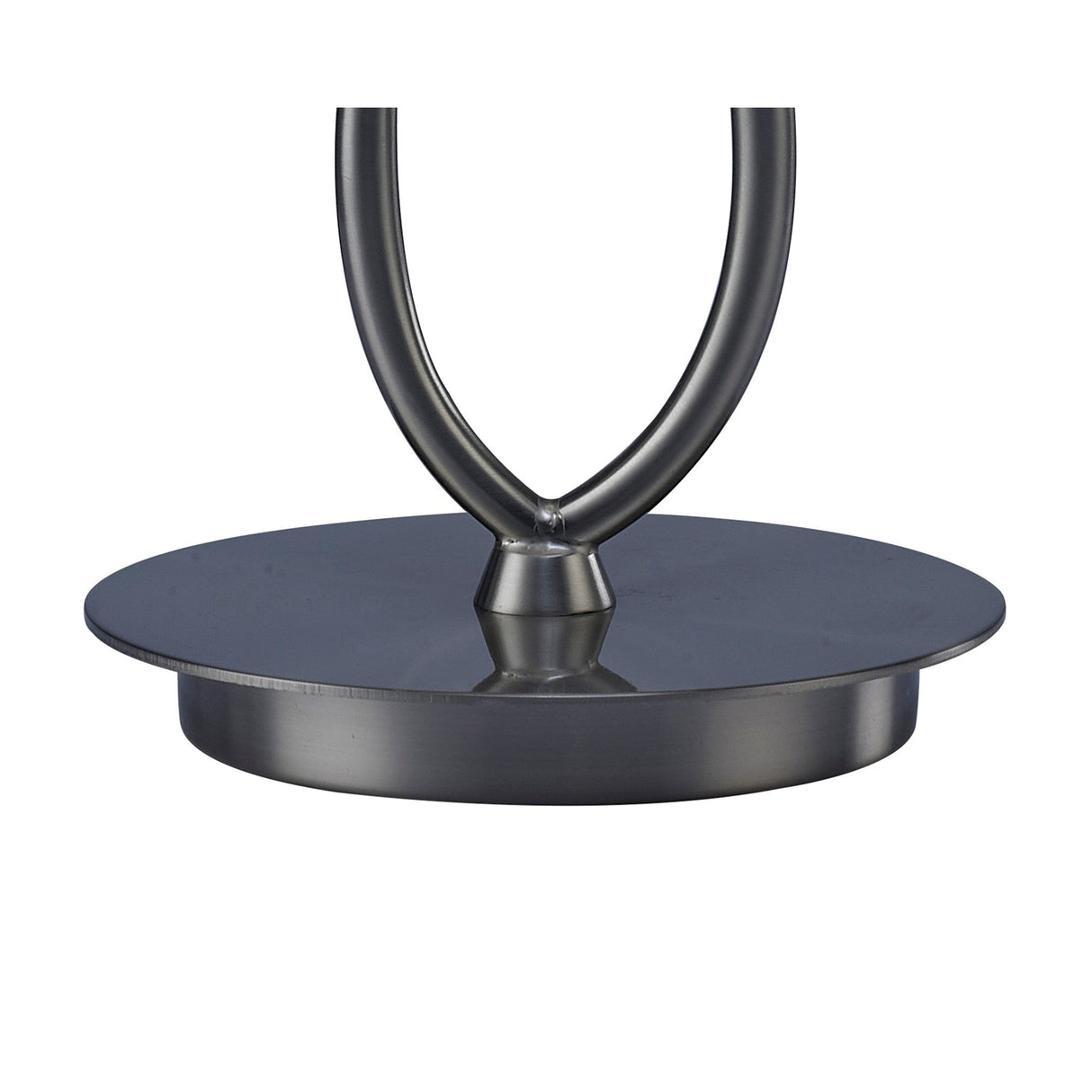 Lua Small 1 Light Table Lamp - Satin Nickel With White Shade