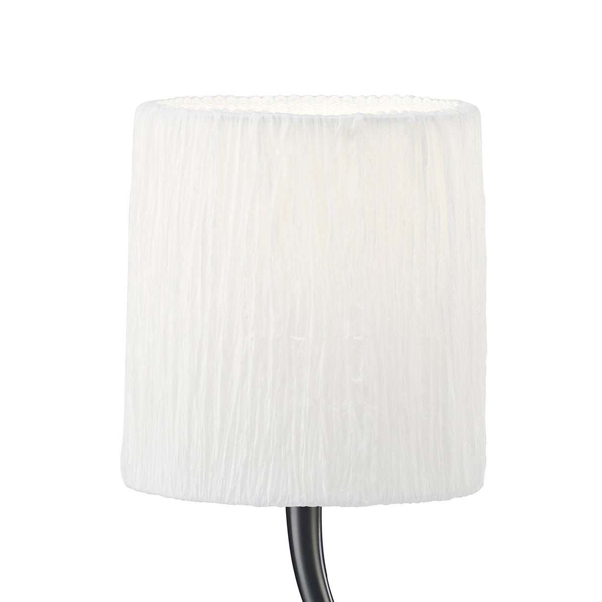 Lua Small 1 Light Table Lamp - Satin Nickel With White Shade
