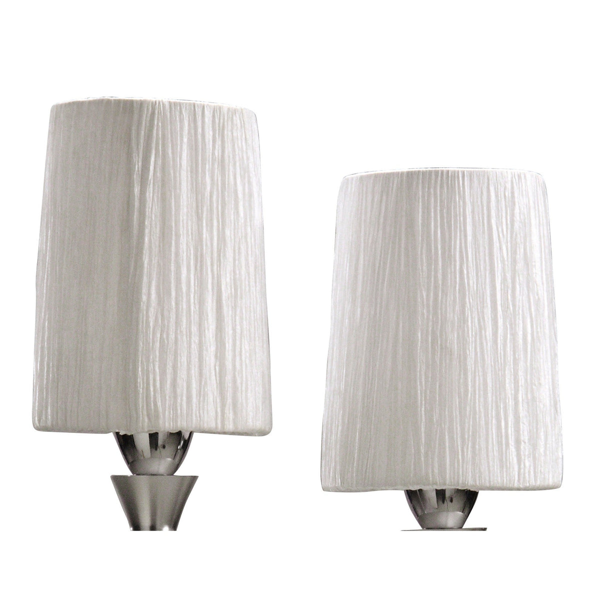Lucca 2 Light Crystal Table Lamp - Chrome With White Shade