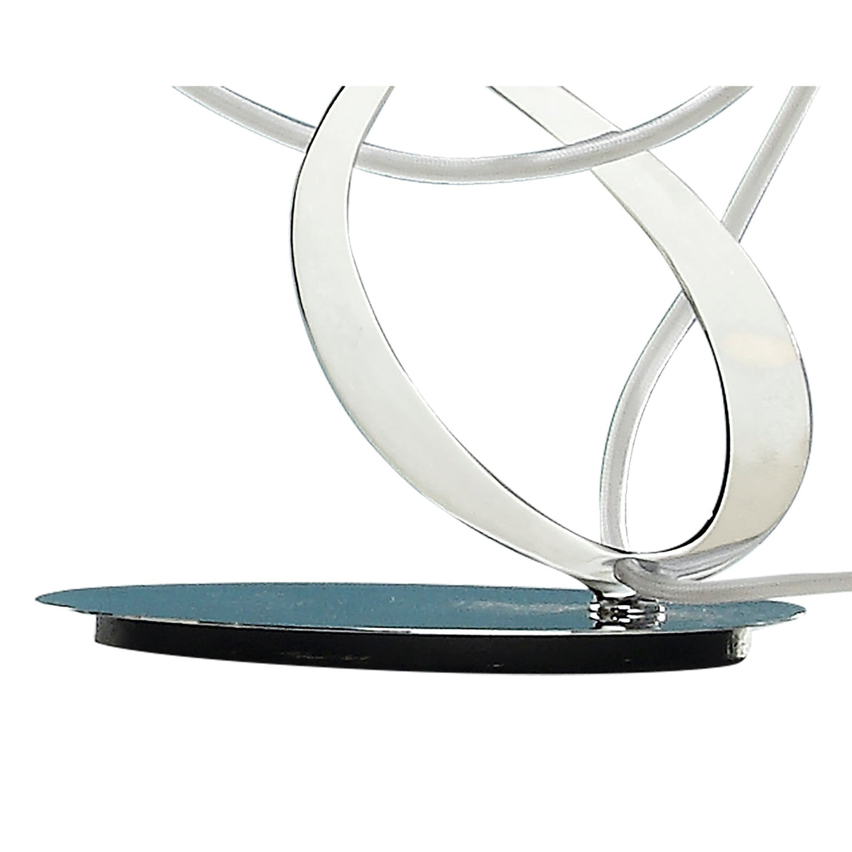 Lucca Small 2 Light Crystal Table Lamp - Chrome With White Shade