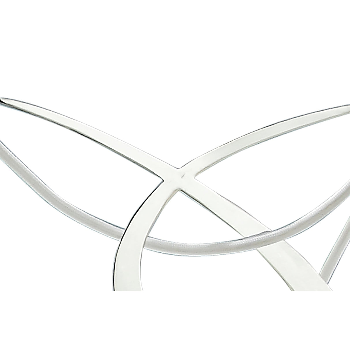 Lucca Small 2 Light Crystal Table Lamp - Chrome With White Shade