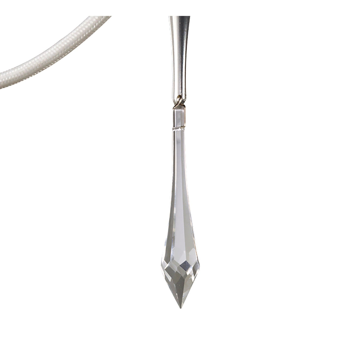 Lucca 2 Light Crystal Wall Light With Switch - Chrome With White Shade