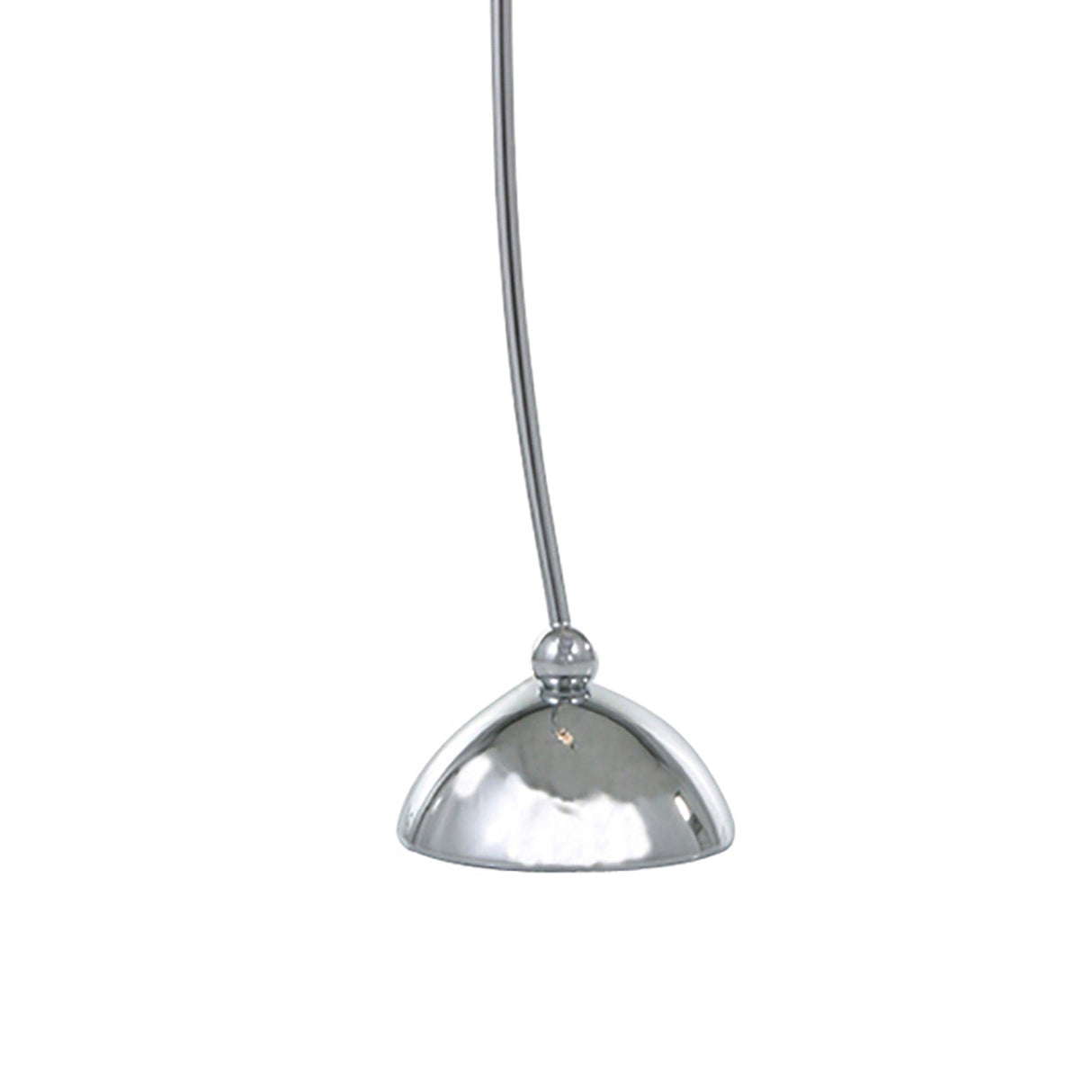 The Lucia 1 Light Table Lamp features a polished chrome finish and frosted glass shade, showcasing contemporary design with its sleek metallic look, perfect for modern interiors.