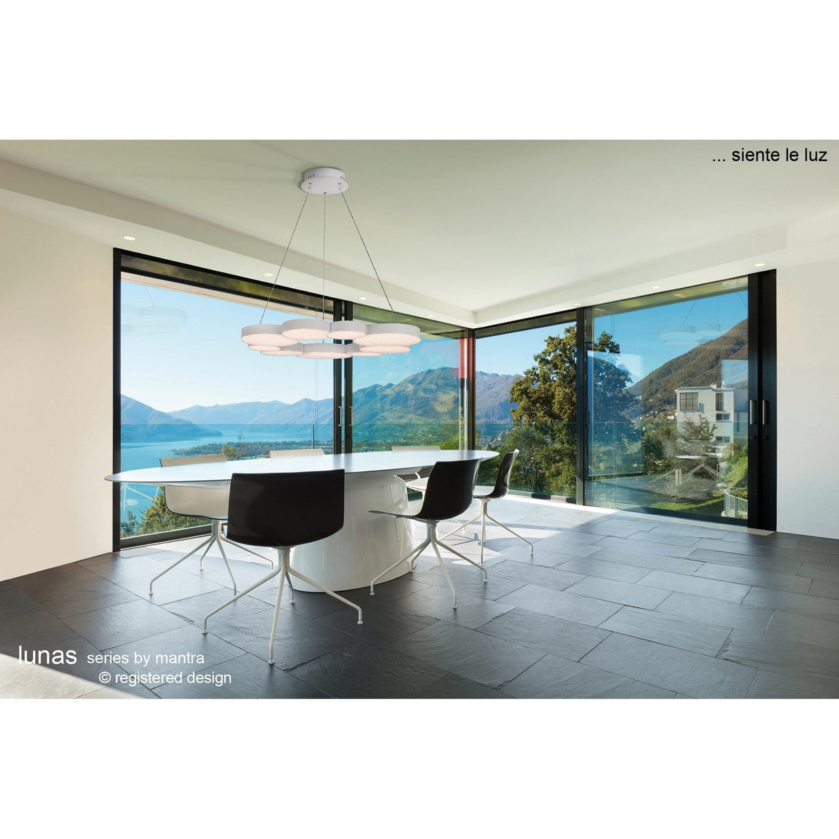 Lunas 79.5cm LED Suspension Light With RF Remote Control - White