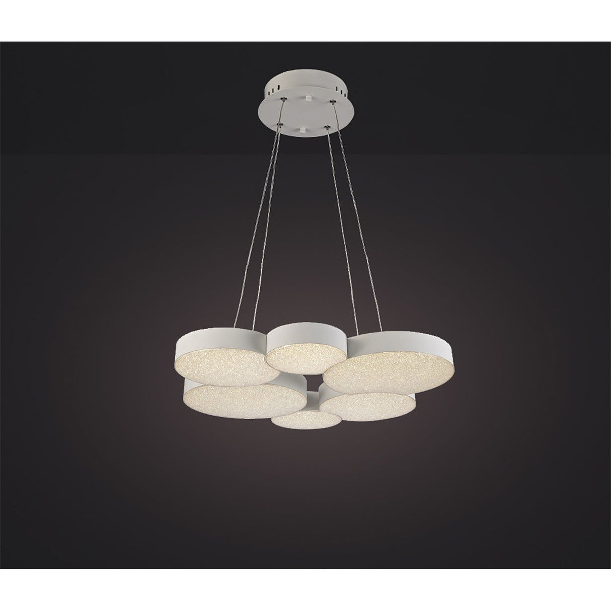 Lunas 60.5cm LED Suspension Light With RF Remote Control - White