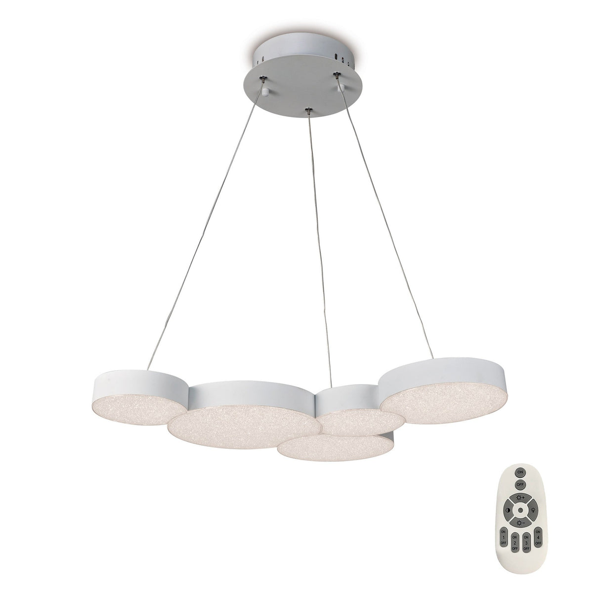 Lunas 63.5cm LED Suspension Light With RF Remote Control - White