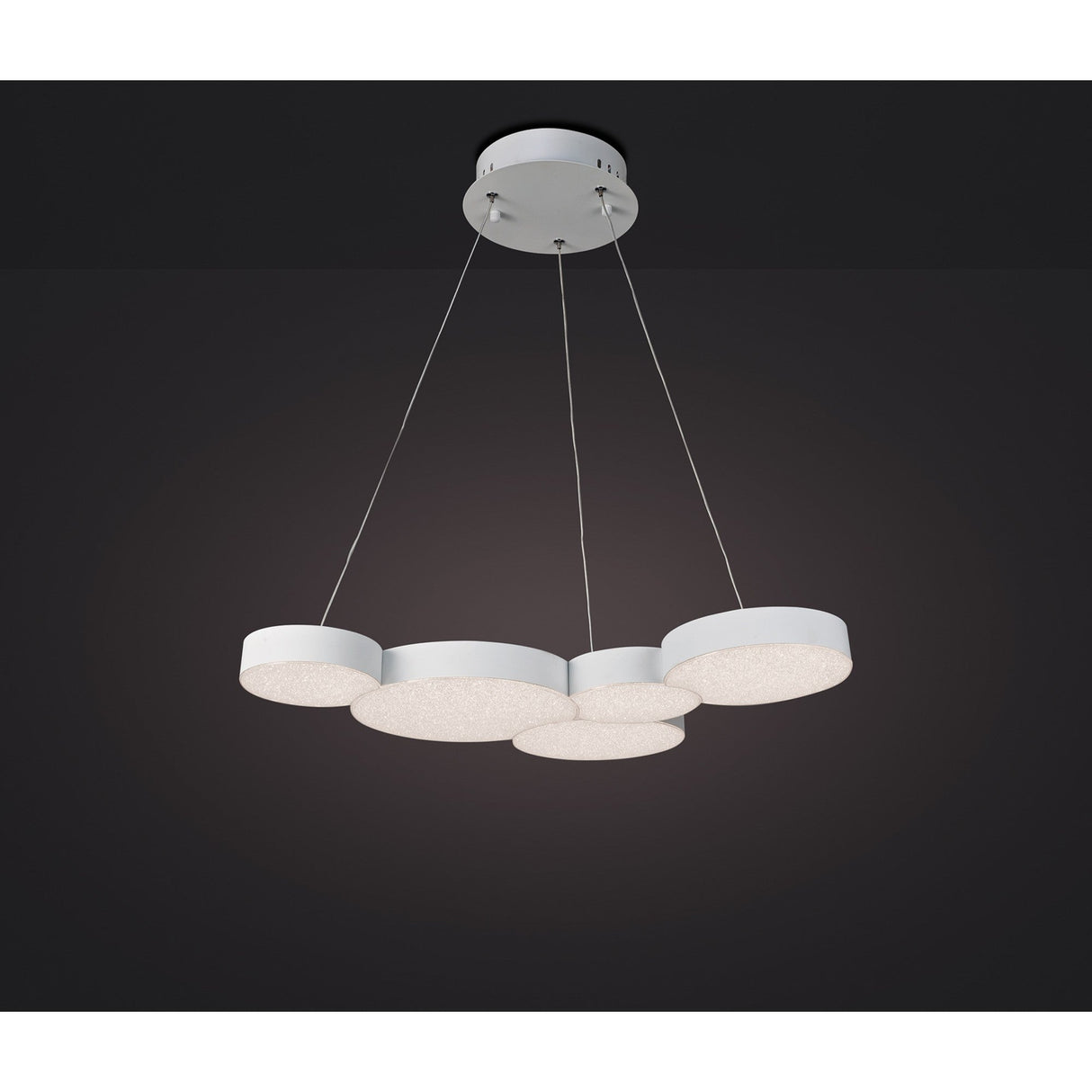 Lunas 63.5cm LED Suspension Light With RF Remote Control - White