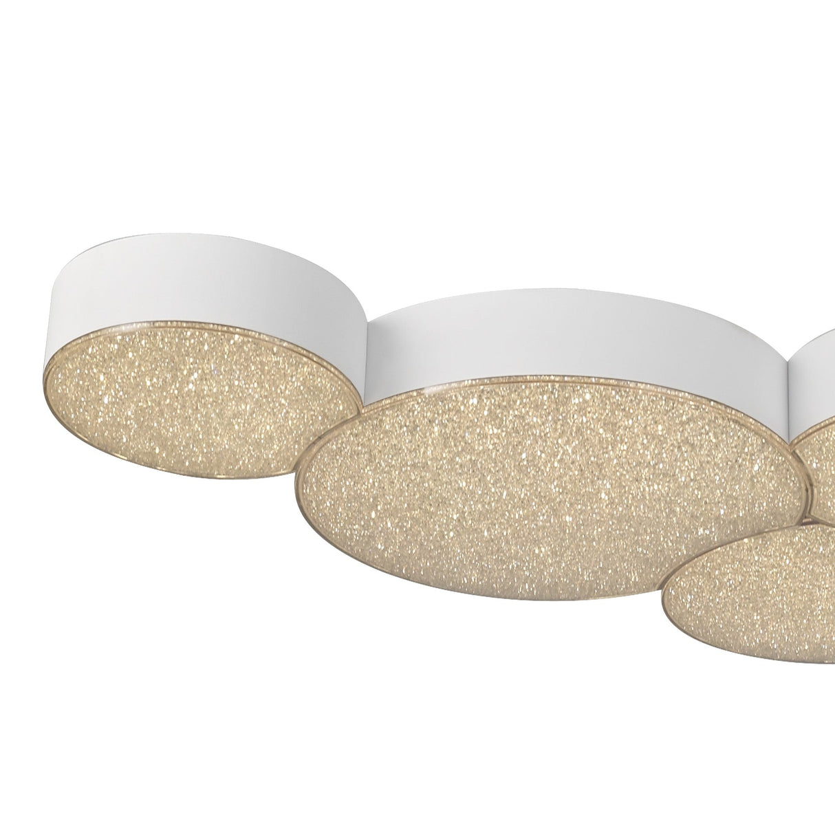 Lunas Dimmable LED Flush Ceiling Light With Remote Control - White