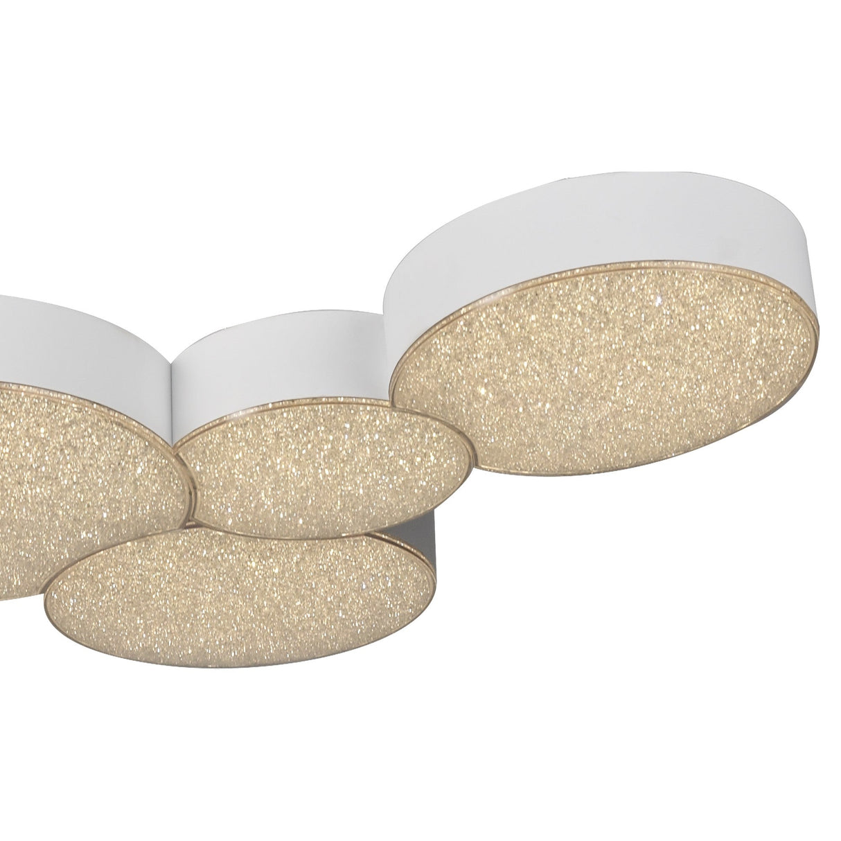 Lunas Dimmable LED Flush Ceiling Light With Remote Control - White