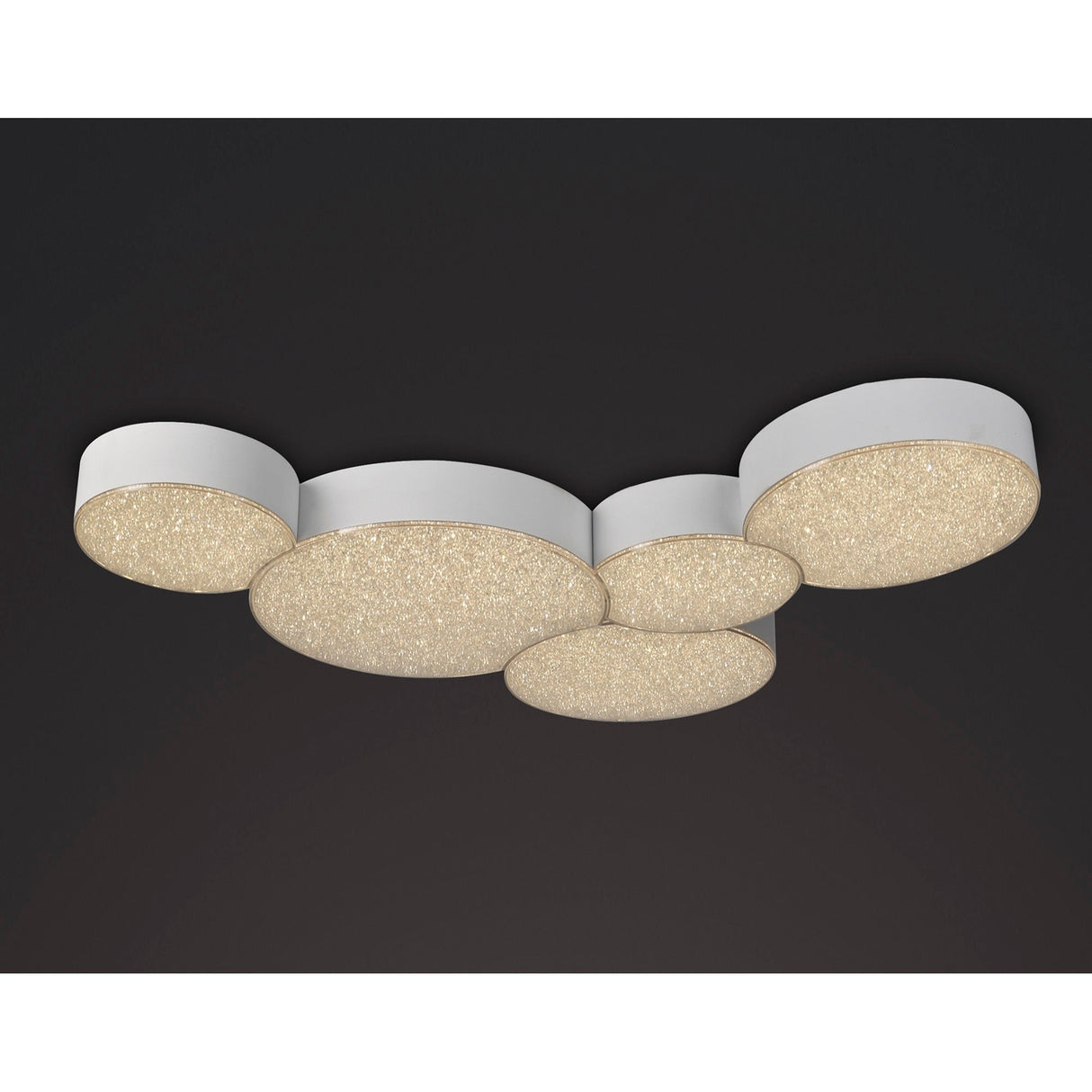 Lunas Dimmable LED Flush Ceiling Light With Remote Control - White