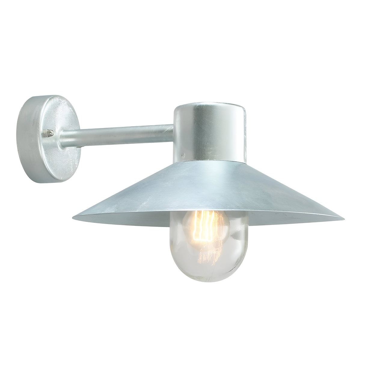 Lund 1 Light Wall Lantern - Galvanised