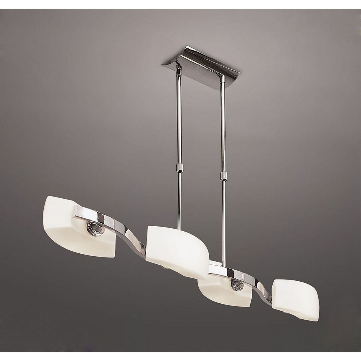 Lupa Telescopic 4 Light Linear Suspension Light - Polished Chrome