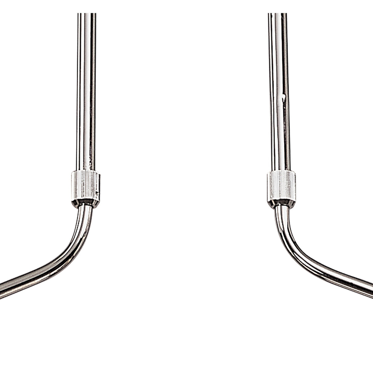 Lupa Telescopic 4 Light Curved Linear Suspension Light - Polished Chrome