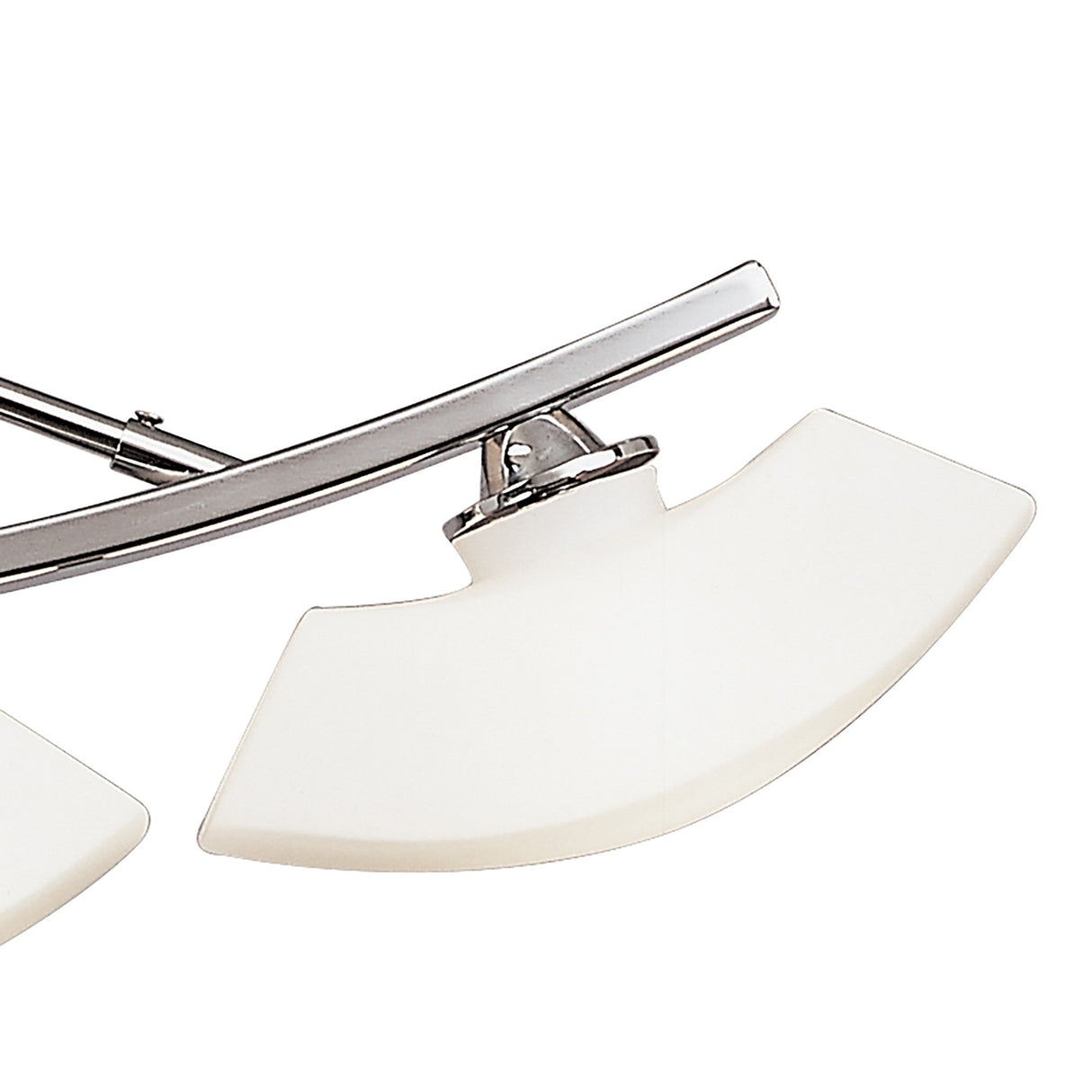 Lupa Telescopic 4 Light Curved Linear Suspension Light - Polished Chrome