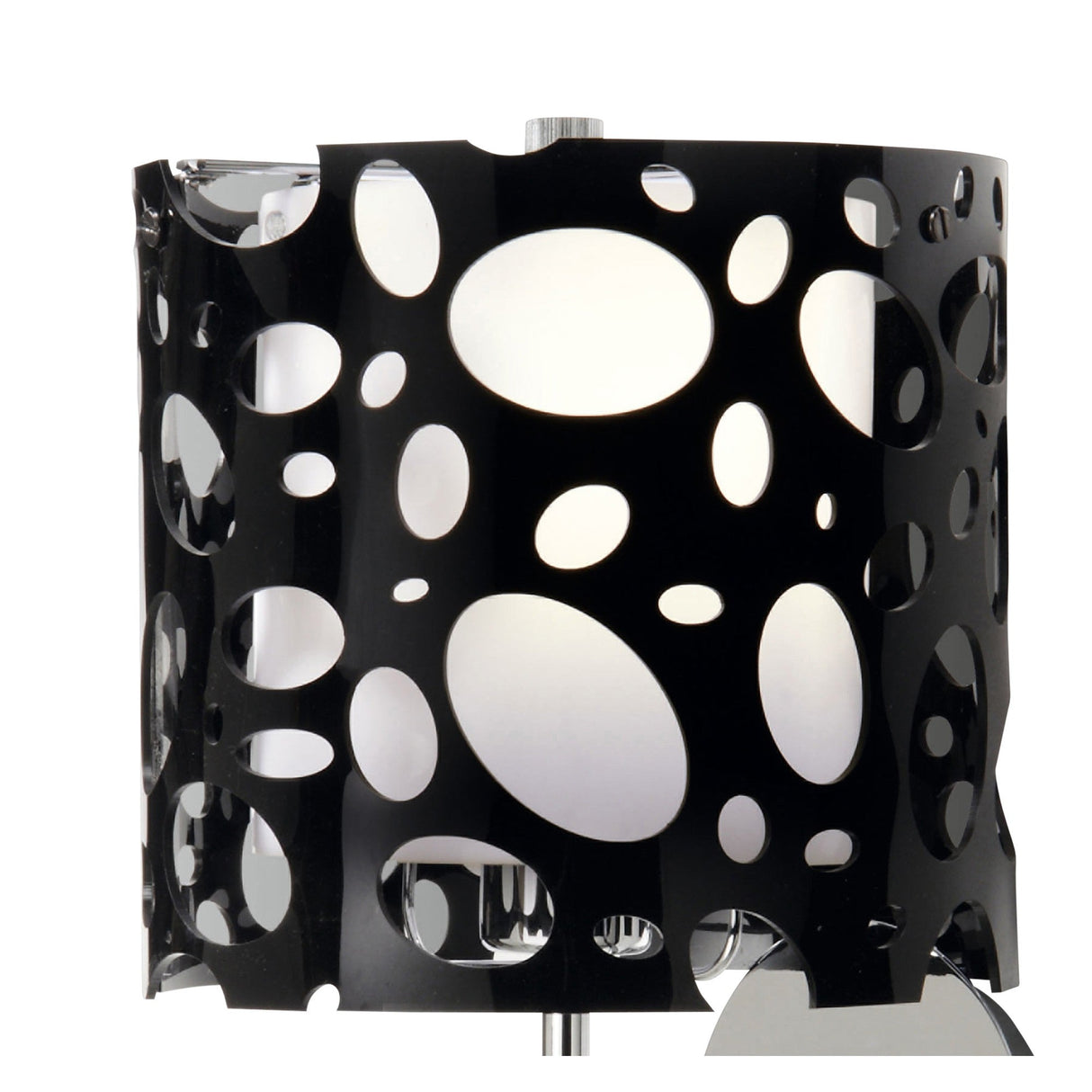 Lupin 1 Light Wall Light - Gloss Black/White