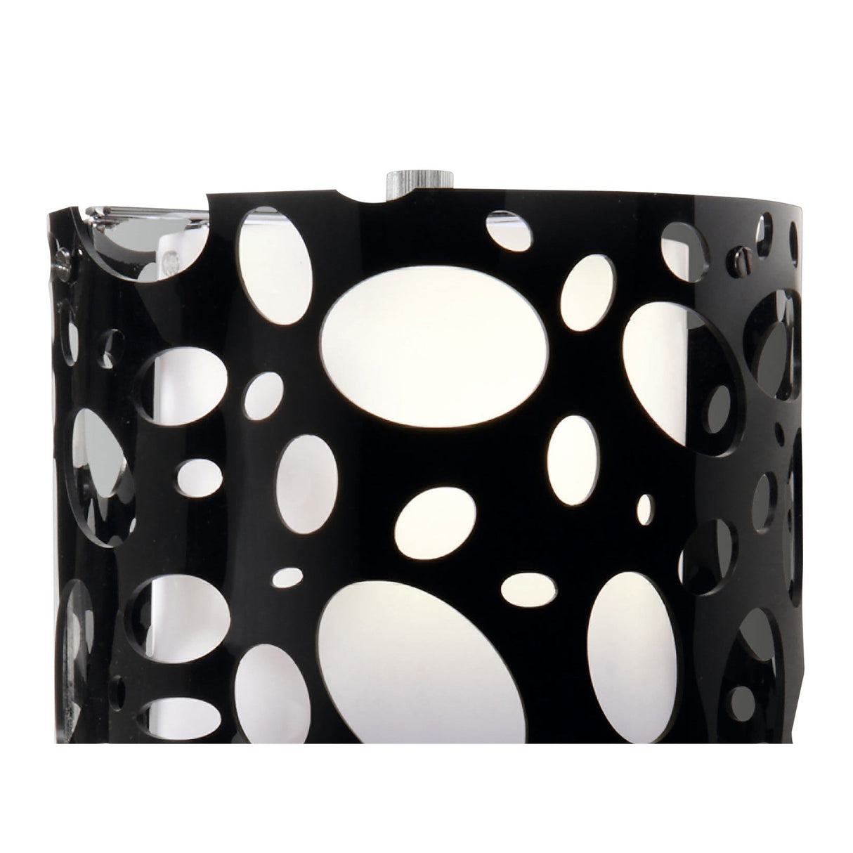 Lupin 1 Light Wall Light - Gloss Black/White