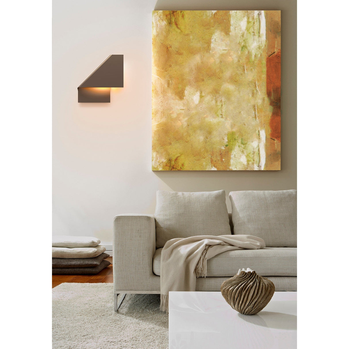 Luppi 1 Light Wall Light - Sand Brown