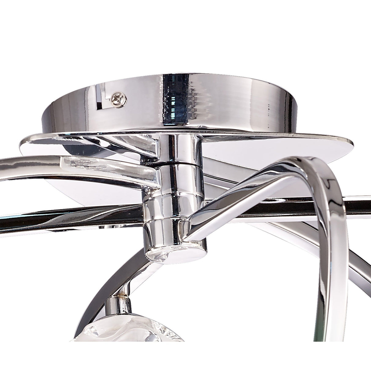 Lux 5 Light Flush Ceiling Light - Polished Chrome