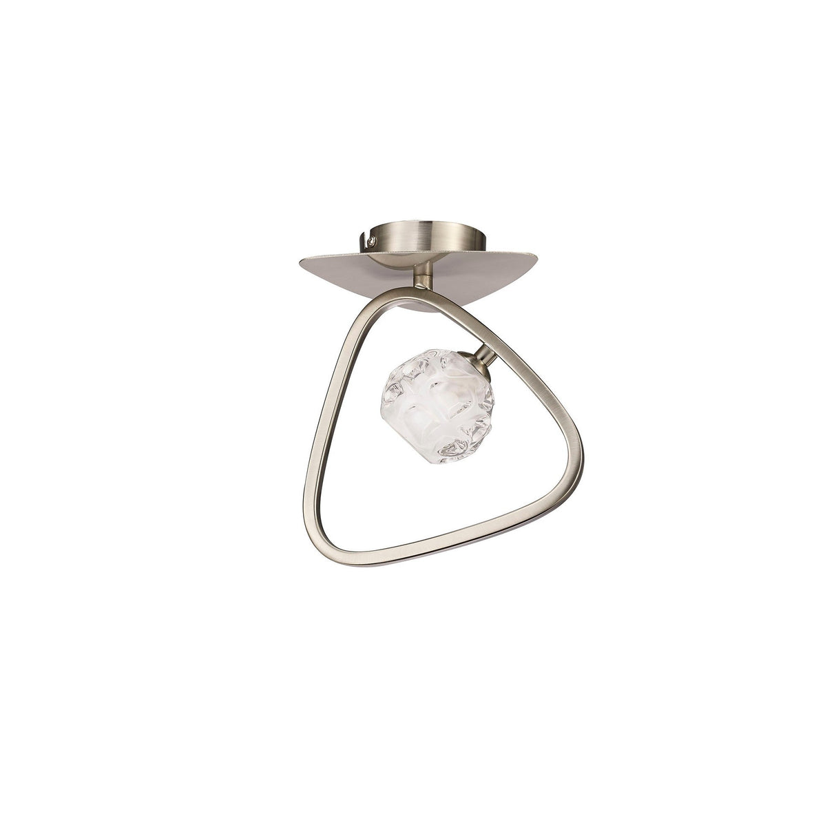 Lux 1 Light Flush Ceiling Light - Polished Chrome