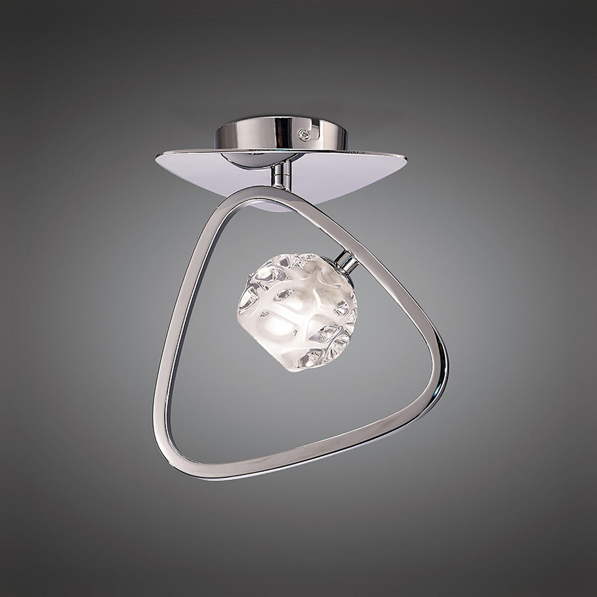 Lux 1 Light Flush Ceiling Light - Polished Chrome
