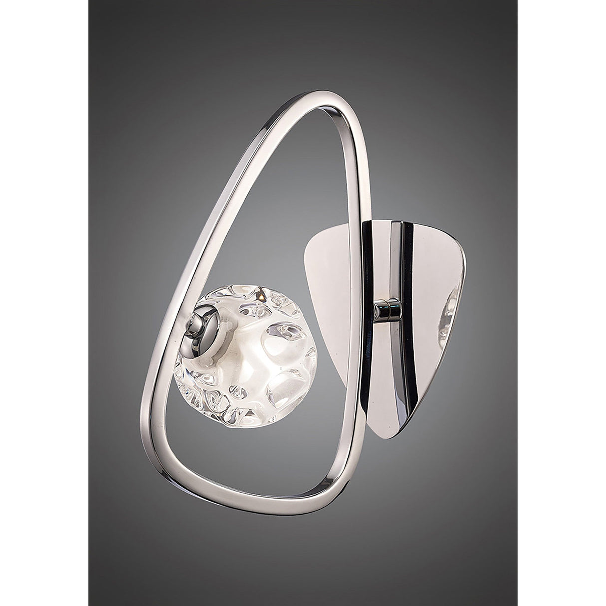 Lux 1 Light Wall Light With Switch - Polished Chrome