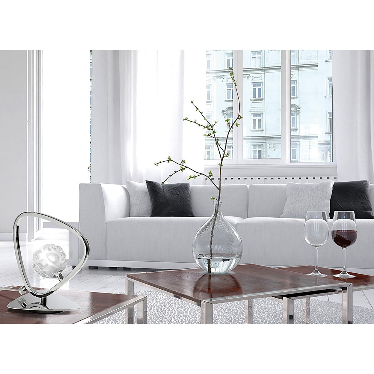 Lux 1 Light Table Lamp - Polished Chrome