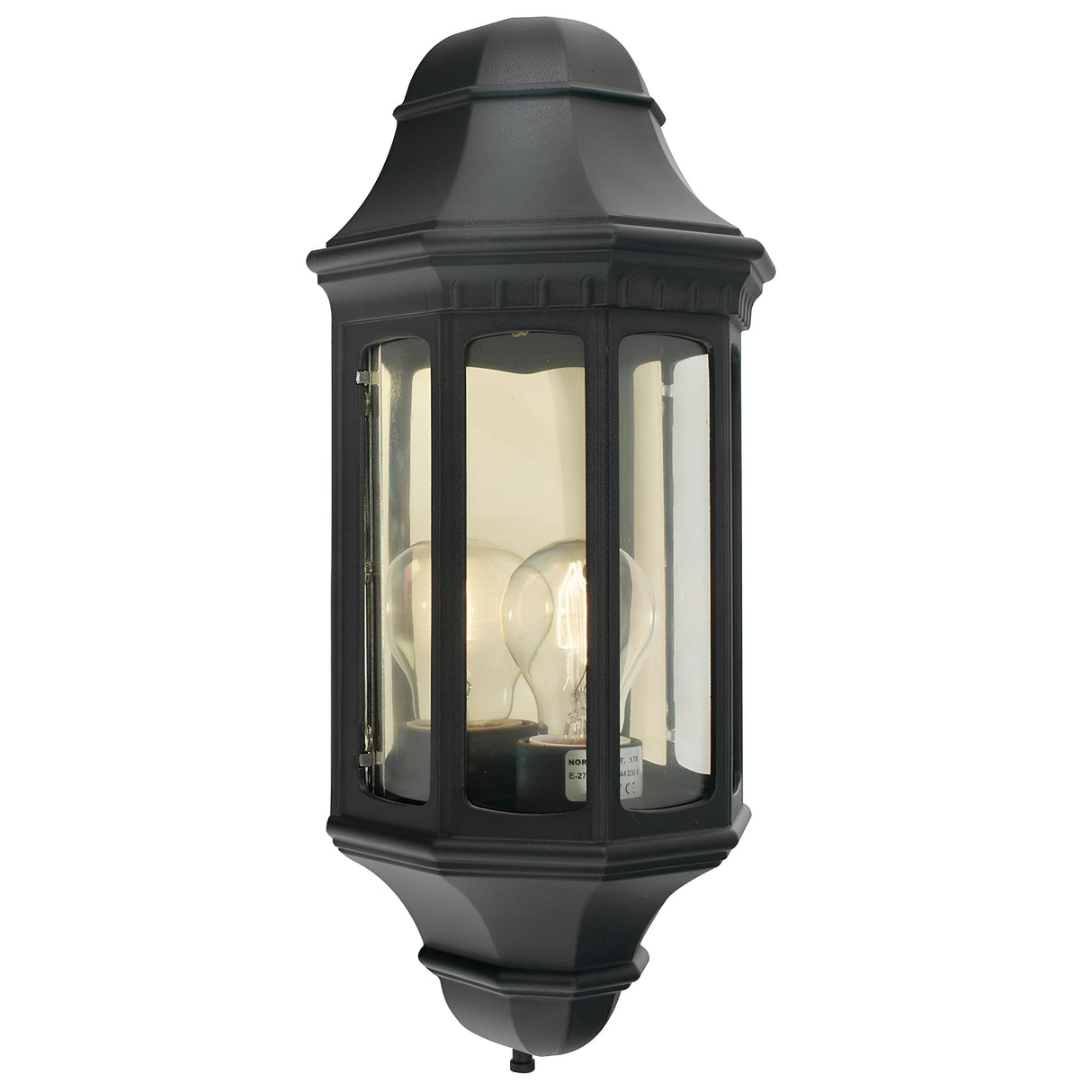 Malaga 1 Light Wall Lantern - Black
