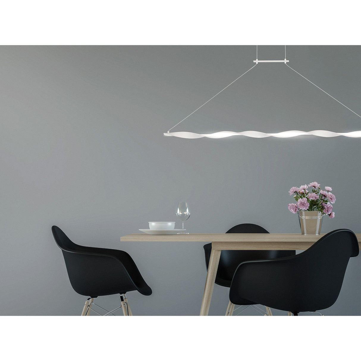 Madagascar LED Linear Suspension Light 33W 3000K - Sand White