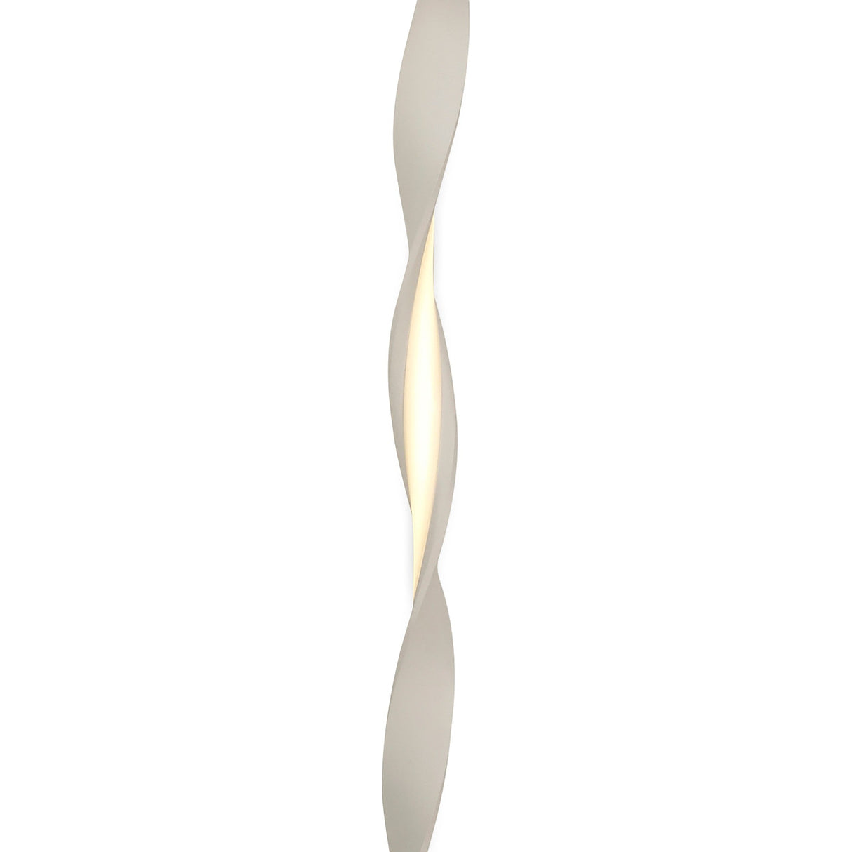 The Madagascar LED Floor Lamp 24W 3000K in Sand White features a twisted, sculptural design and energy-efficient lighting that emits a warm glow.