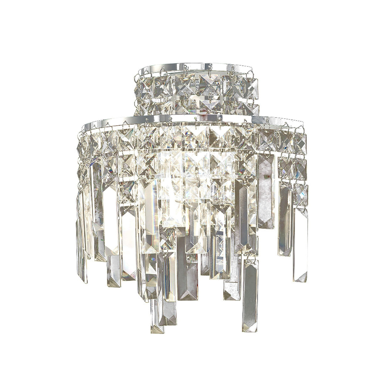 Maddison 2 Light Crystal Wall Light - Polished Chrome