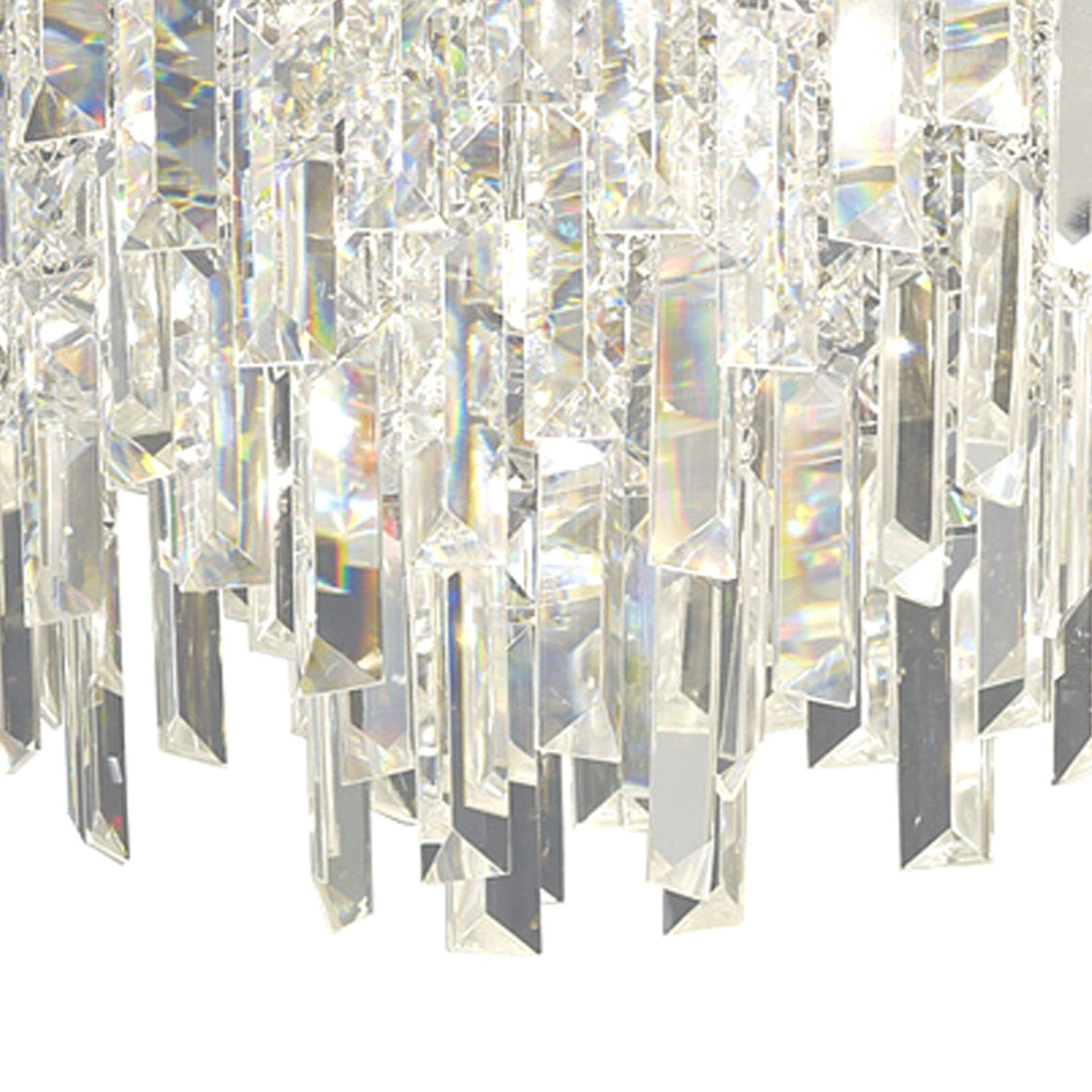 Maddison 6 Light Round Crystal Flush Ceiling Light - Polished Chrome