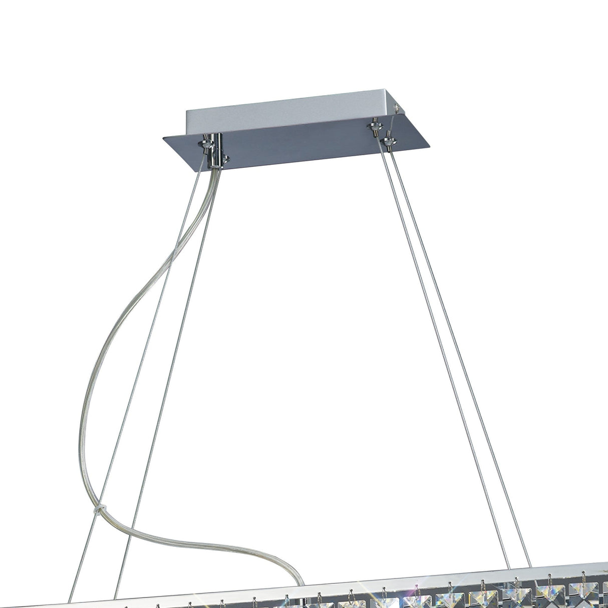 Maddison 6 Light Crystal Linear Suspension Light - Chrome