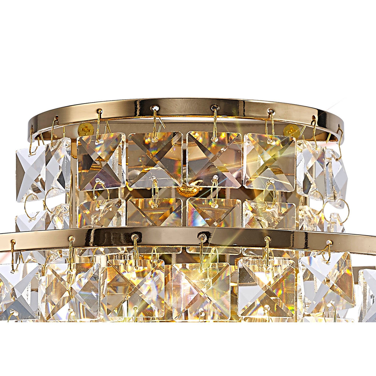 Maddison 2 Light Crystal Wall Light - French Gold