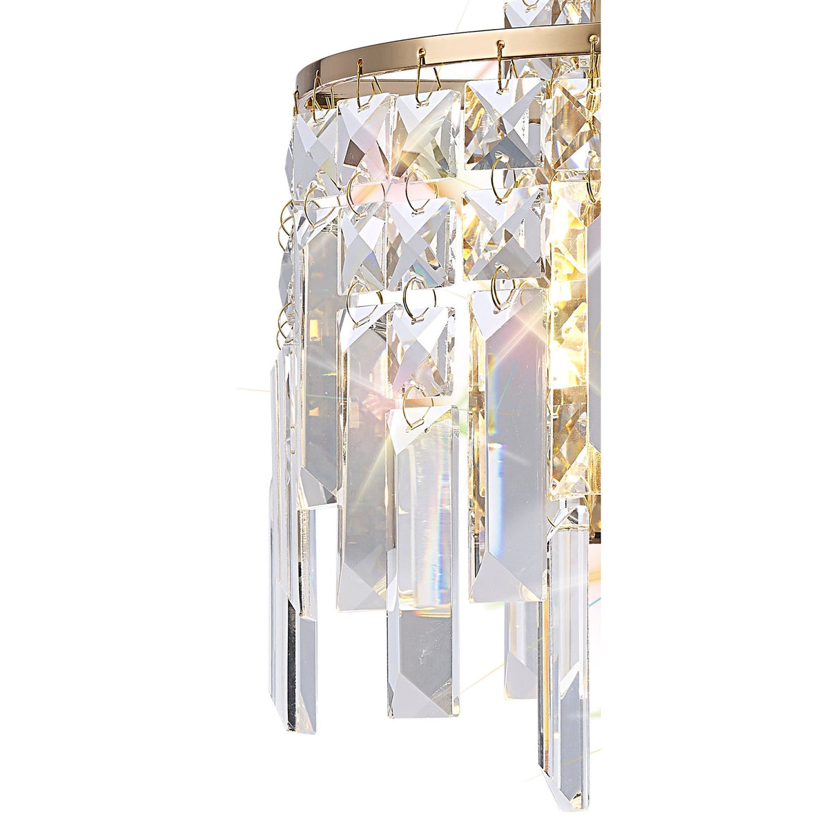 Maddison 2 Light Crystal Wall Light - French Gold