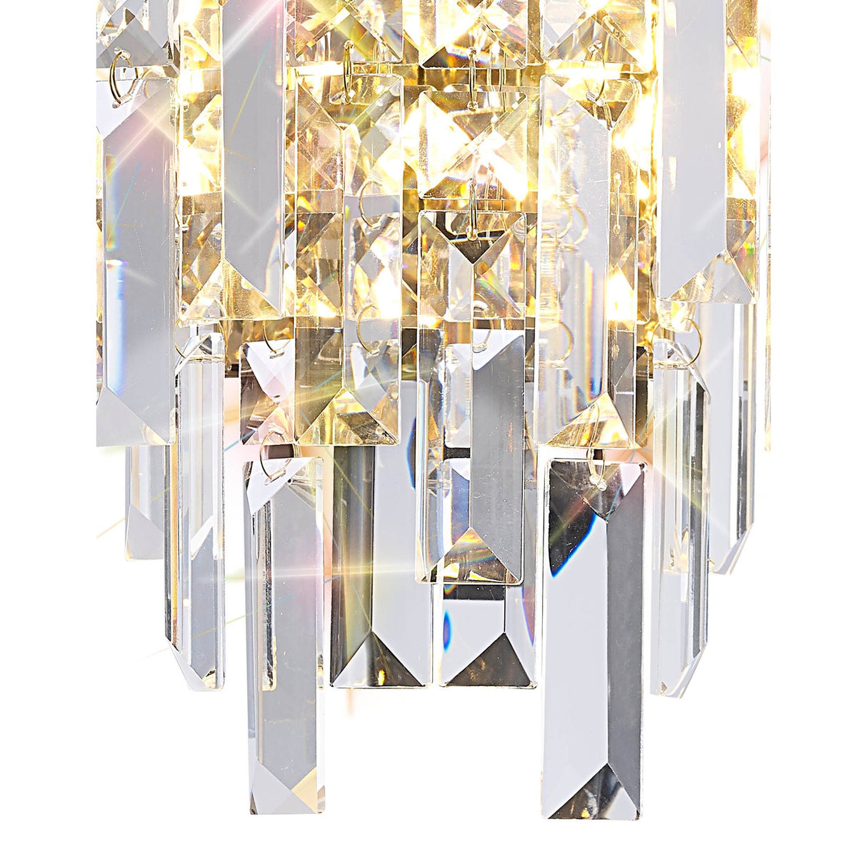 Maddison 2 Light Crystal Wall Light - French Gold