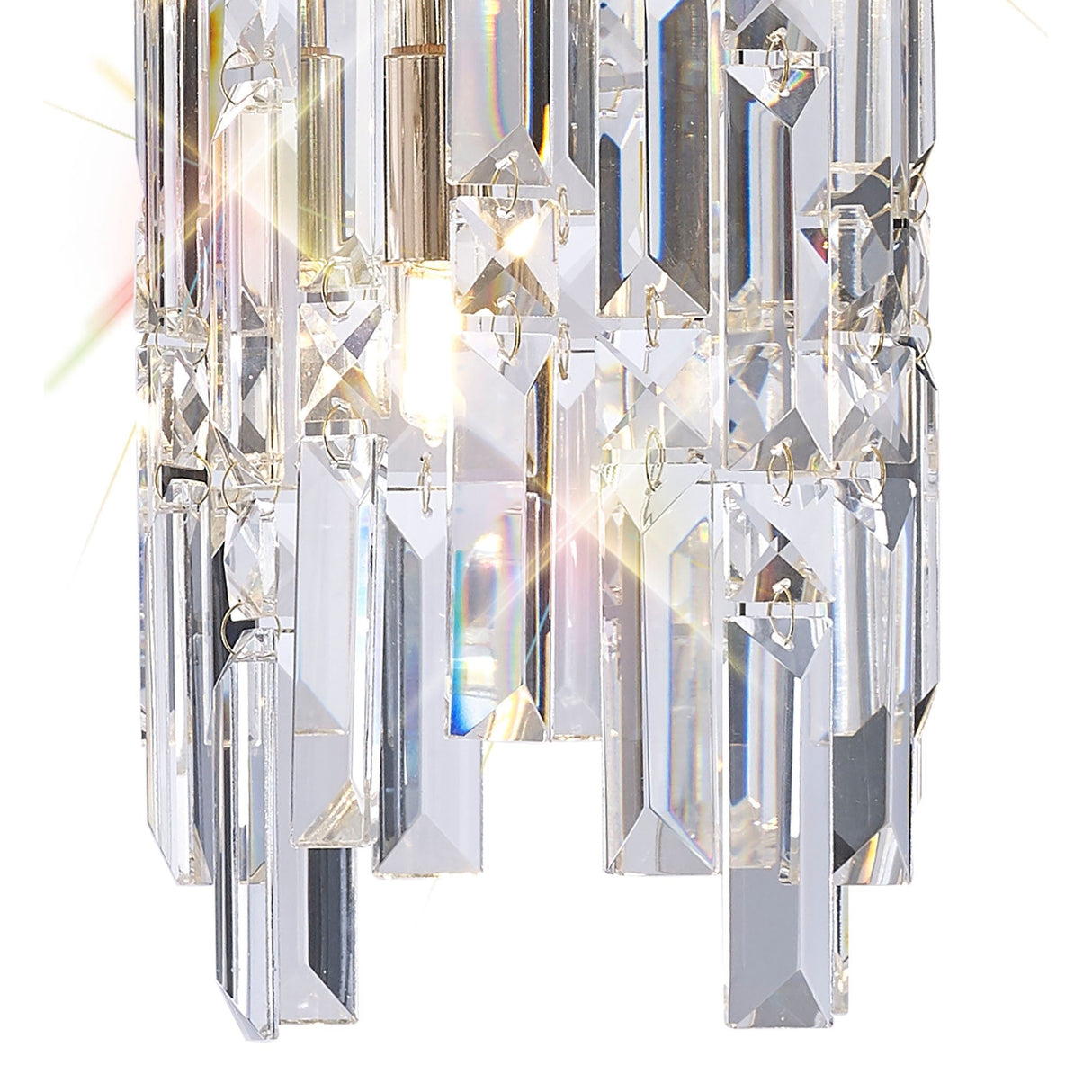Maddison 2 Light Cylinder Crystal Pendant Light – French Gold