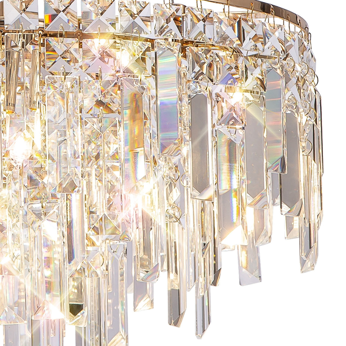 Maddison 42cm Round 6 Light Crystal Chandelier - French Gold