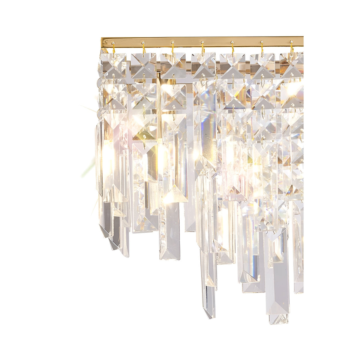 Maddison 6 Light Crystal Linear Suspension Light - Gold
