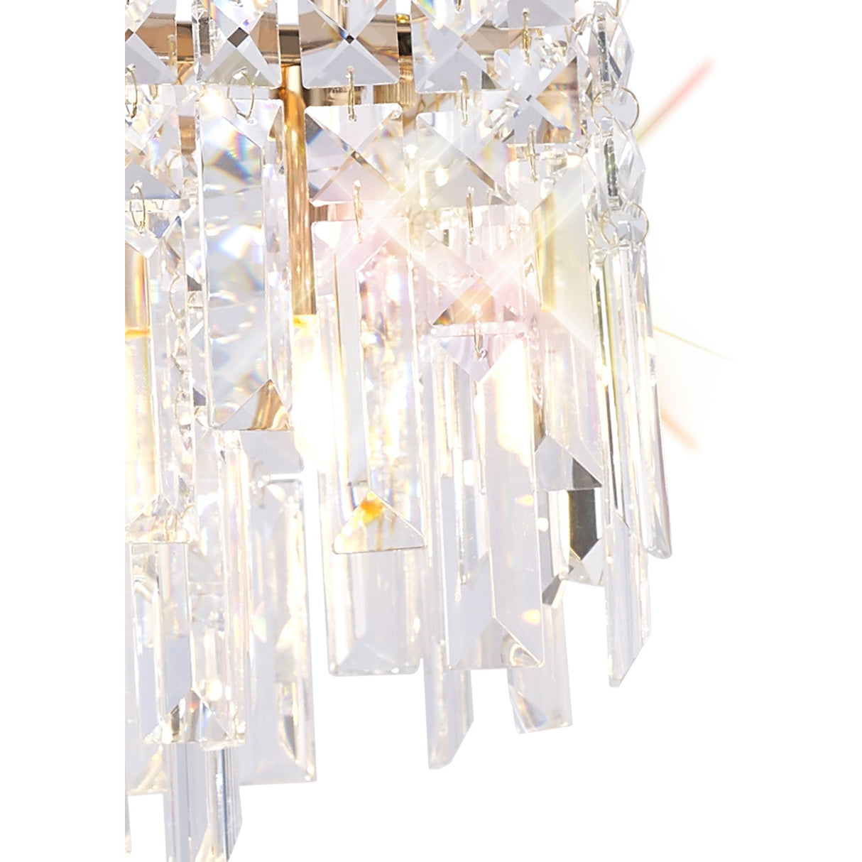 Maddison 6 Light Crystal Linear Suspension Light - Gold