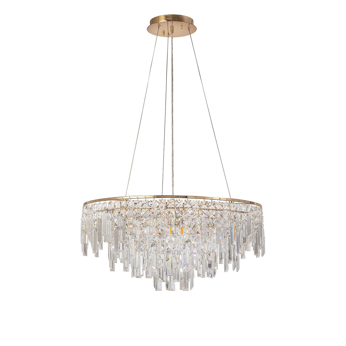 Maddison 60cm Round 8 Light Crystal Chandelier - French Gold