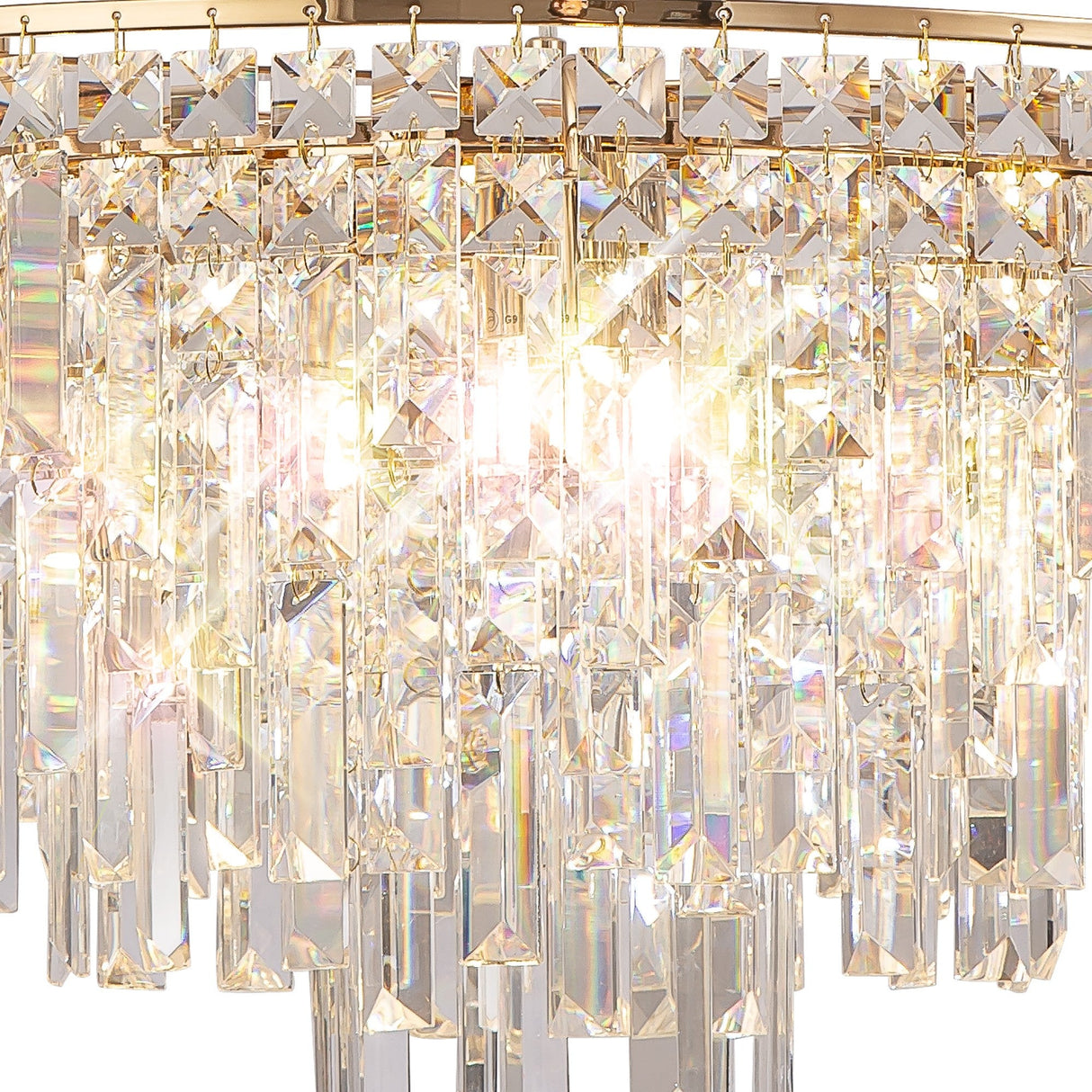 Maddison 60cm Round 8 Light Crystal Chandelier - French Gold