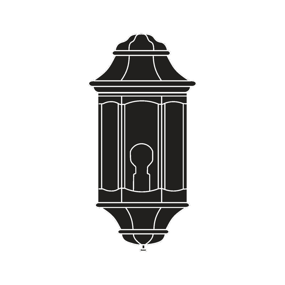 Corbel Cast Aluminium Outdoor Half Lantern Wall Light with Sensor