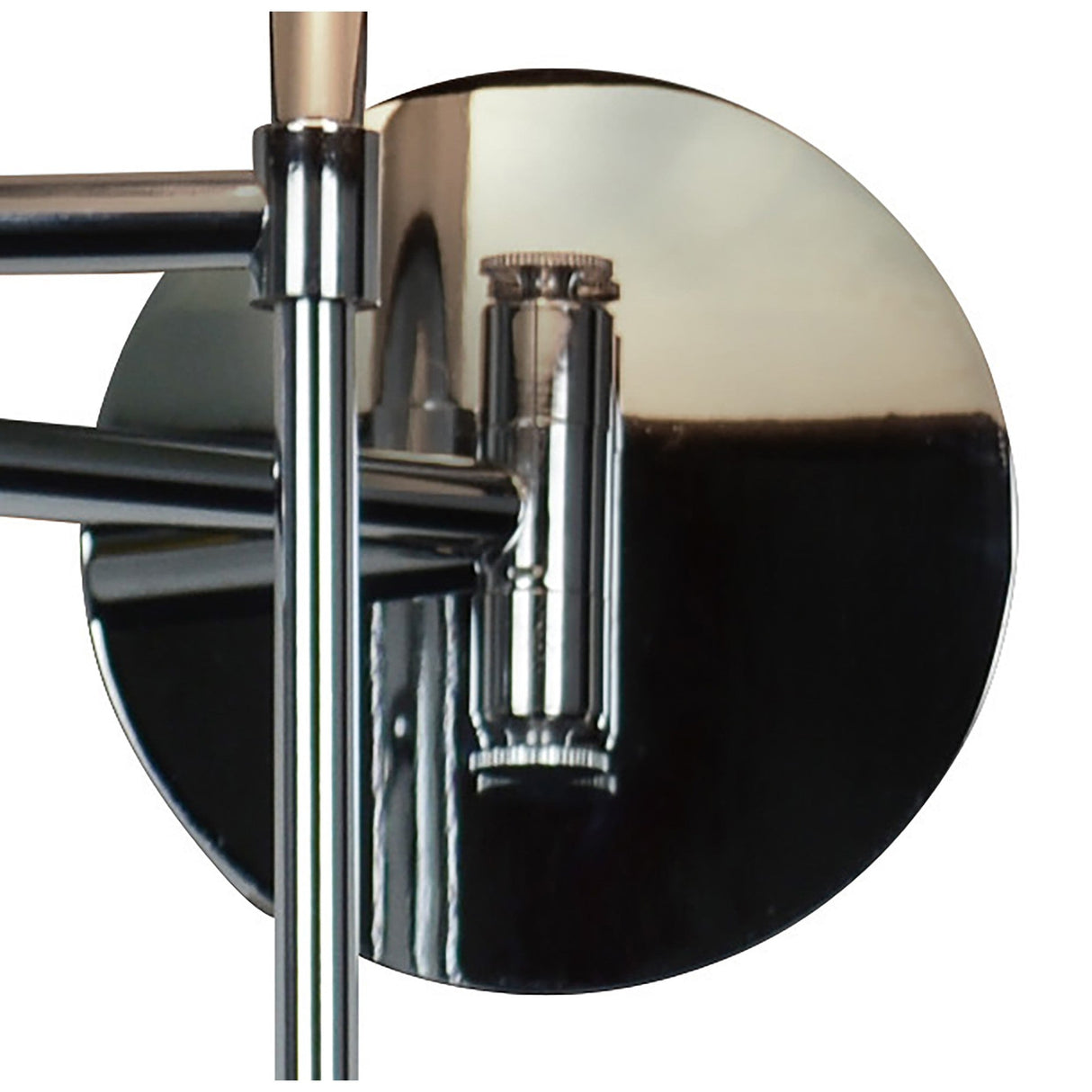 Manhattan 1 Light Swing Arm Wall Light - Chrome With Black Shade