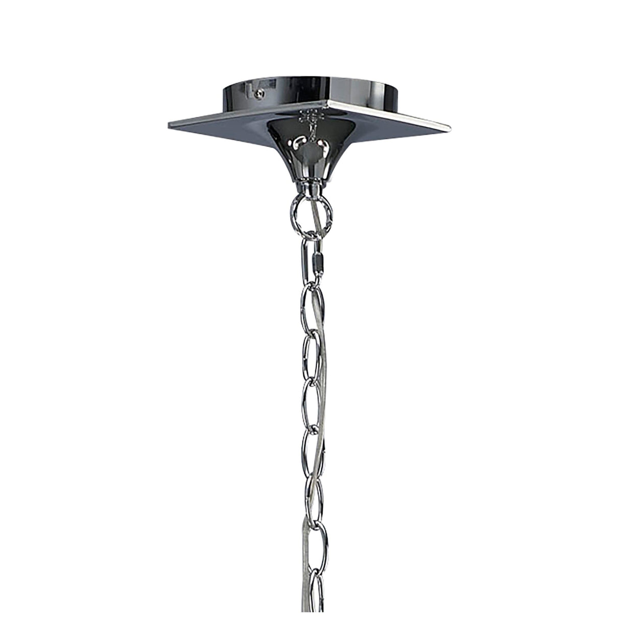 Mara 2 Arm 4 Light Chandelier - Polished Chrome With White Shades