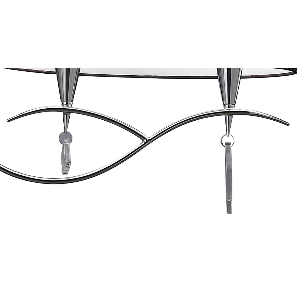 Mara 2 Arm 4 Light Chandelier - Polished Chrome With Black Shades