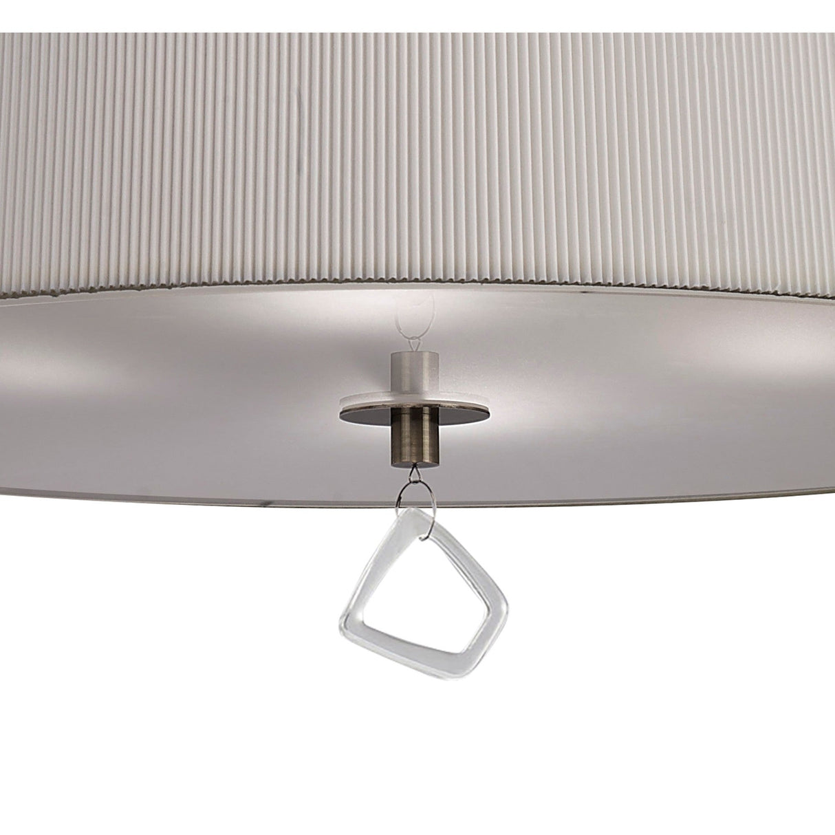 Mara 4 Light Pendant Light – Antique Brass With Ivory White Shade