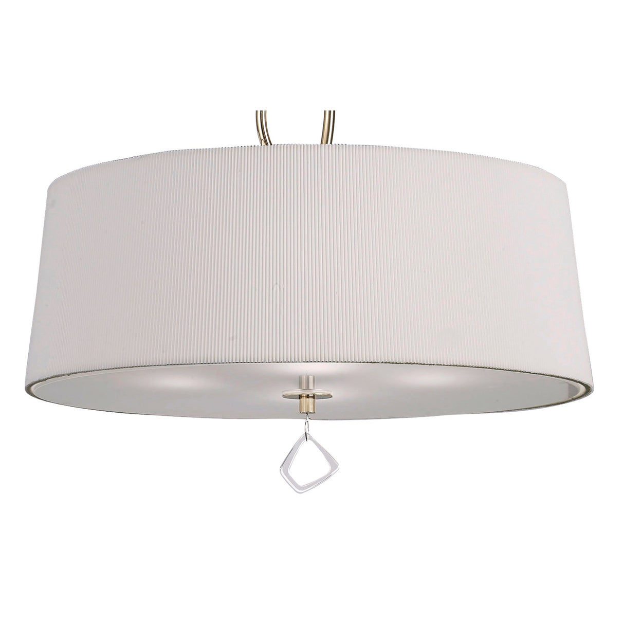 Mara 4 Light Pendant Light – French Gold With Ivory White Shade