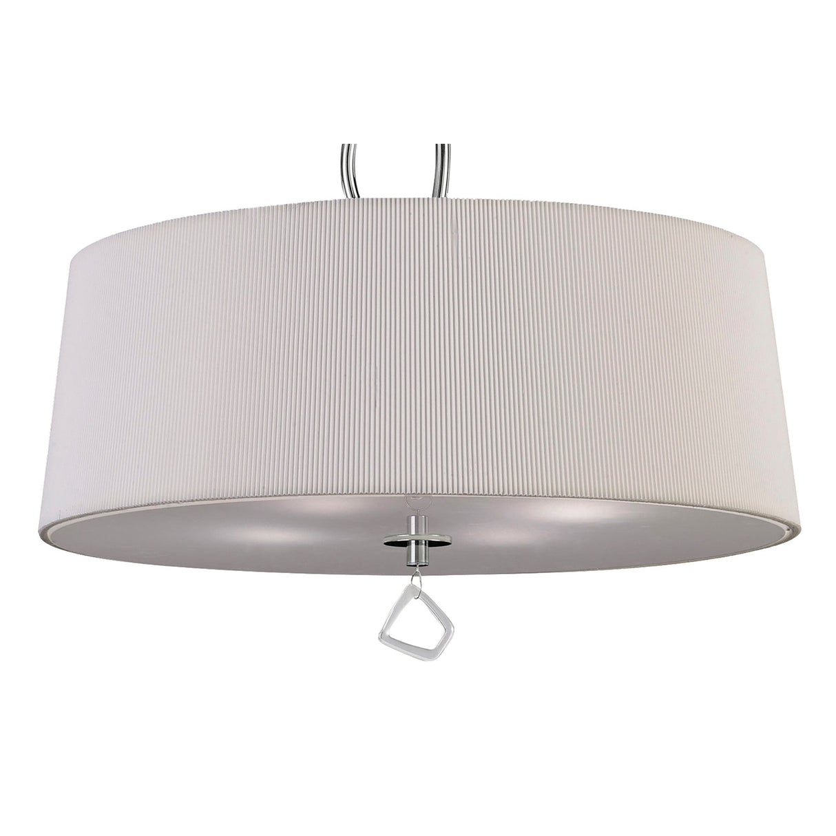Mara 4 Light Pendant Light – Polished Chrome With Ivory White Shade