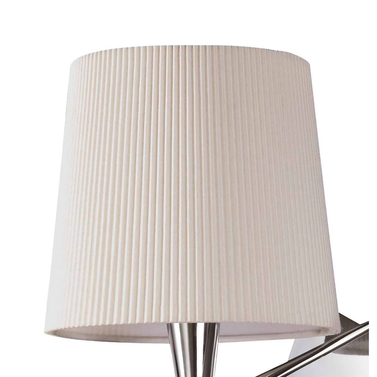 Mara 1 Light Wall Light With Switch - Chrome With Ivory White Shade