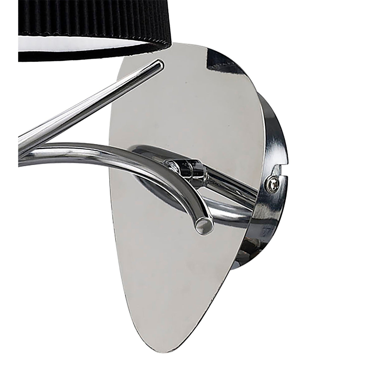 Mara 1 Light Wall Light With Switch - Chrome With Black Shade